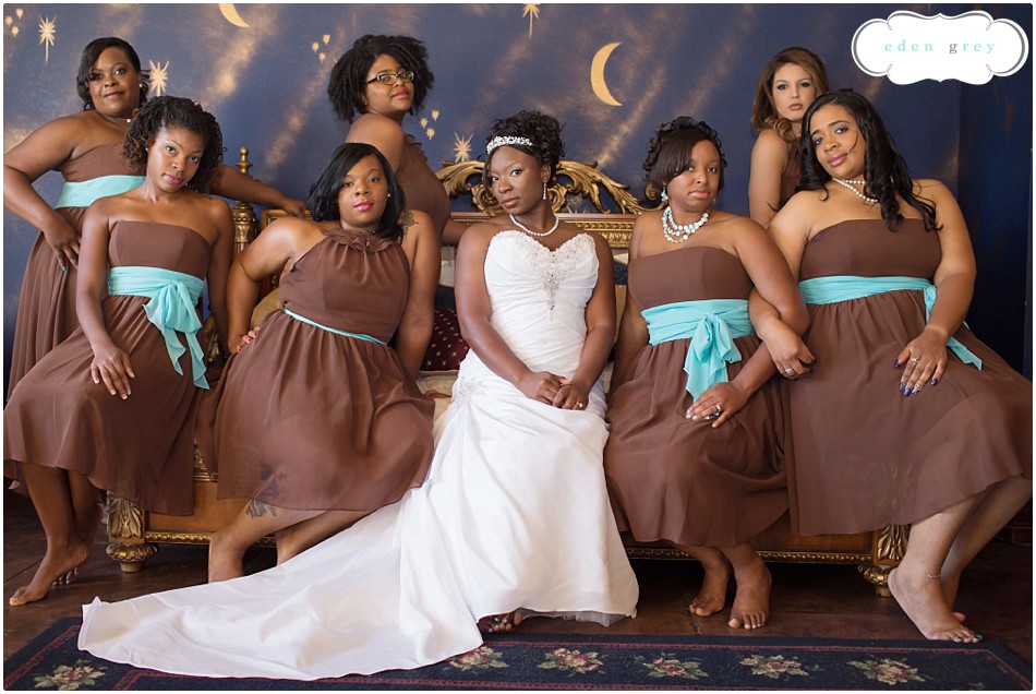 The bridal party, taken by Eden Grey Photography