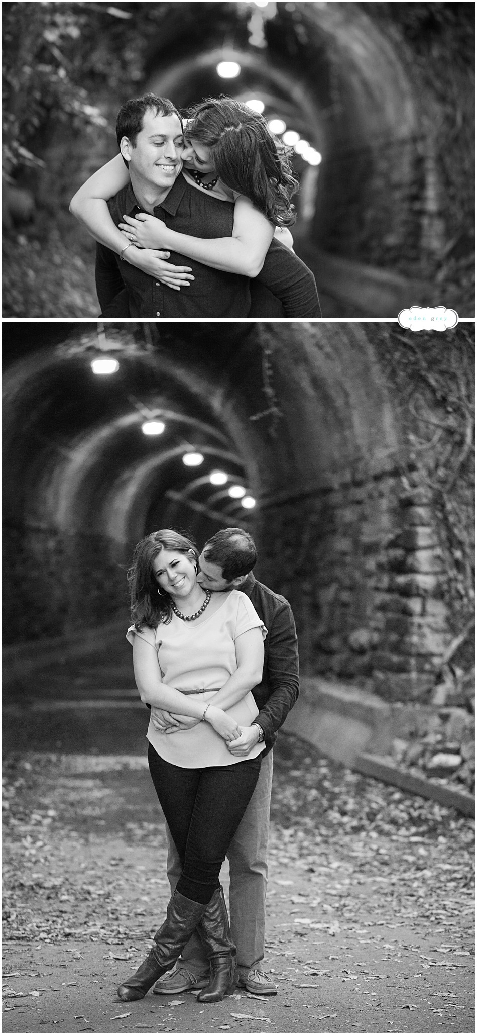 A beautiful moment during engagement pictures in Old Town