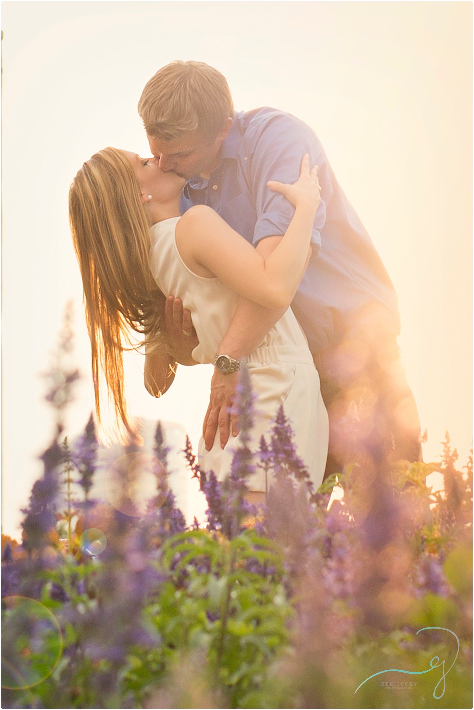 Kissing in a Field of Flowers