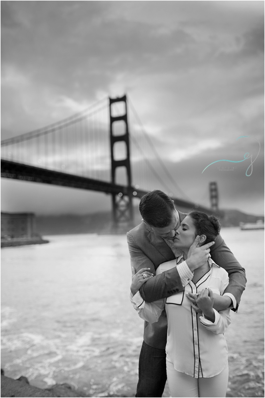 San Francisco Engagement Portraits at the Golden Gate Bridge