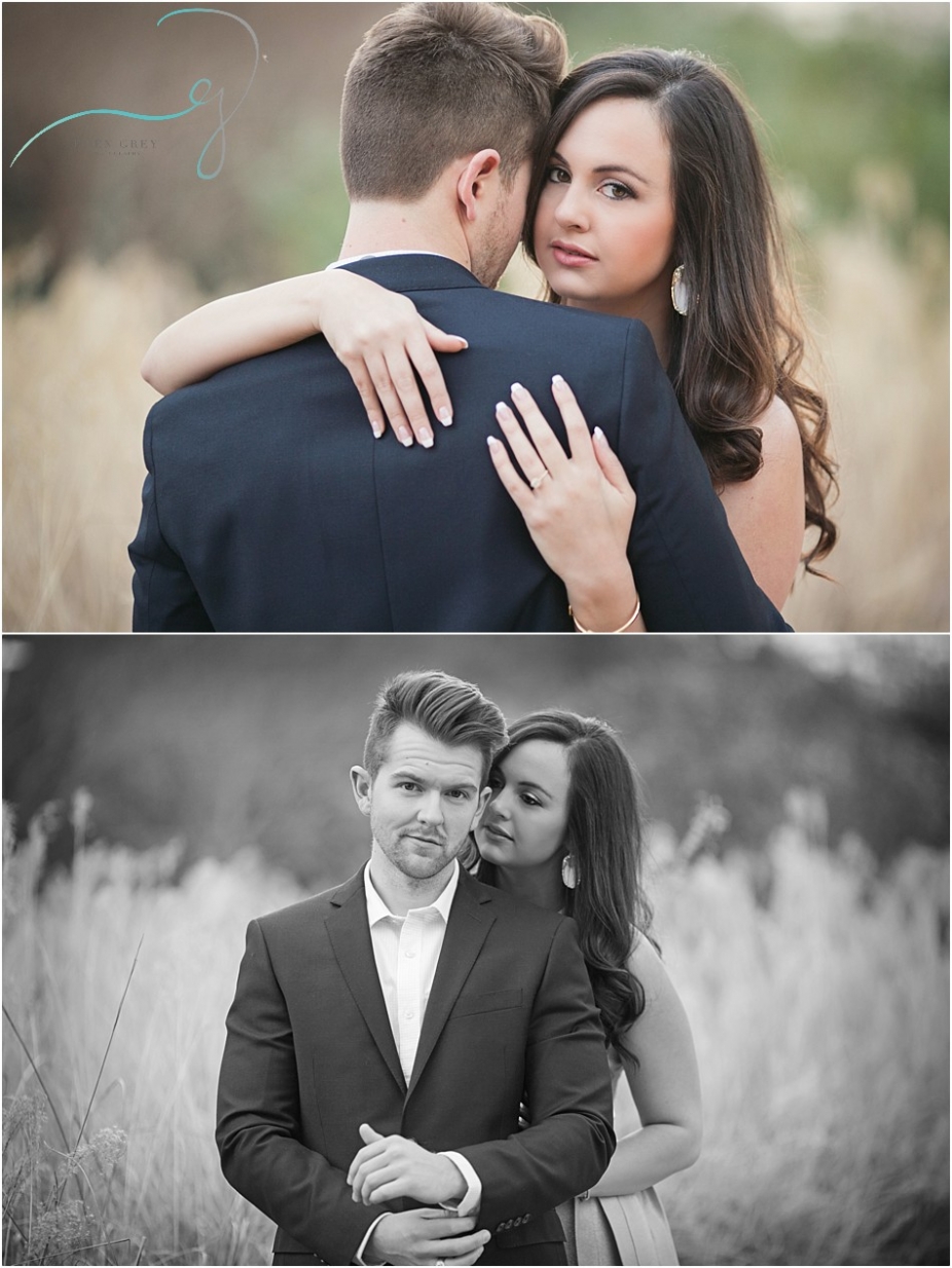 Engaged couples taking their engagement pictures