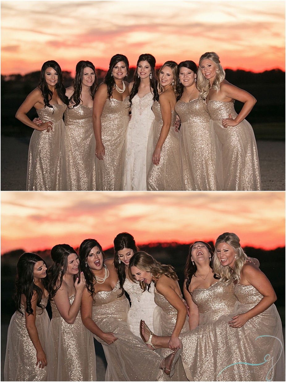Girls Wedding Party pictures at Sunset