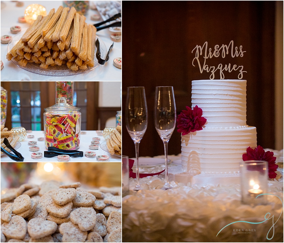 Mexican cookies, churros and textured wedding cakes