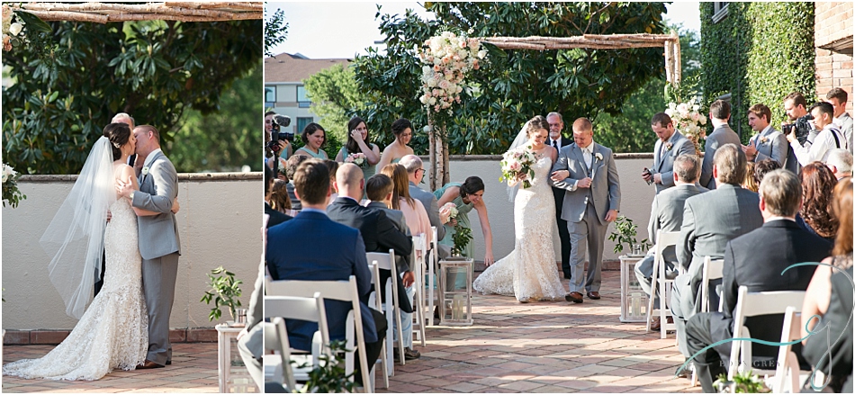 Outdoor ceremony at The Gallery in Houston