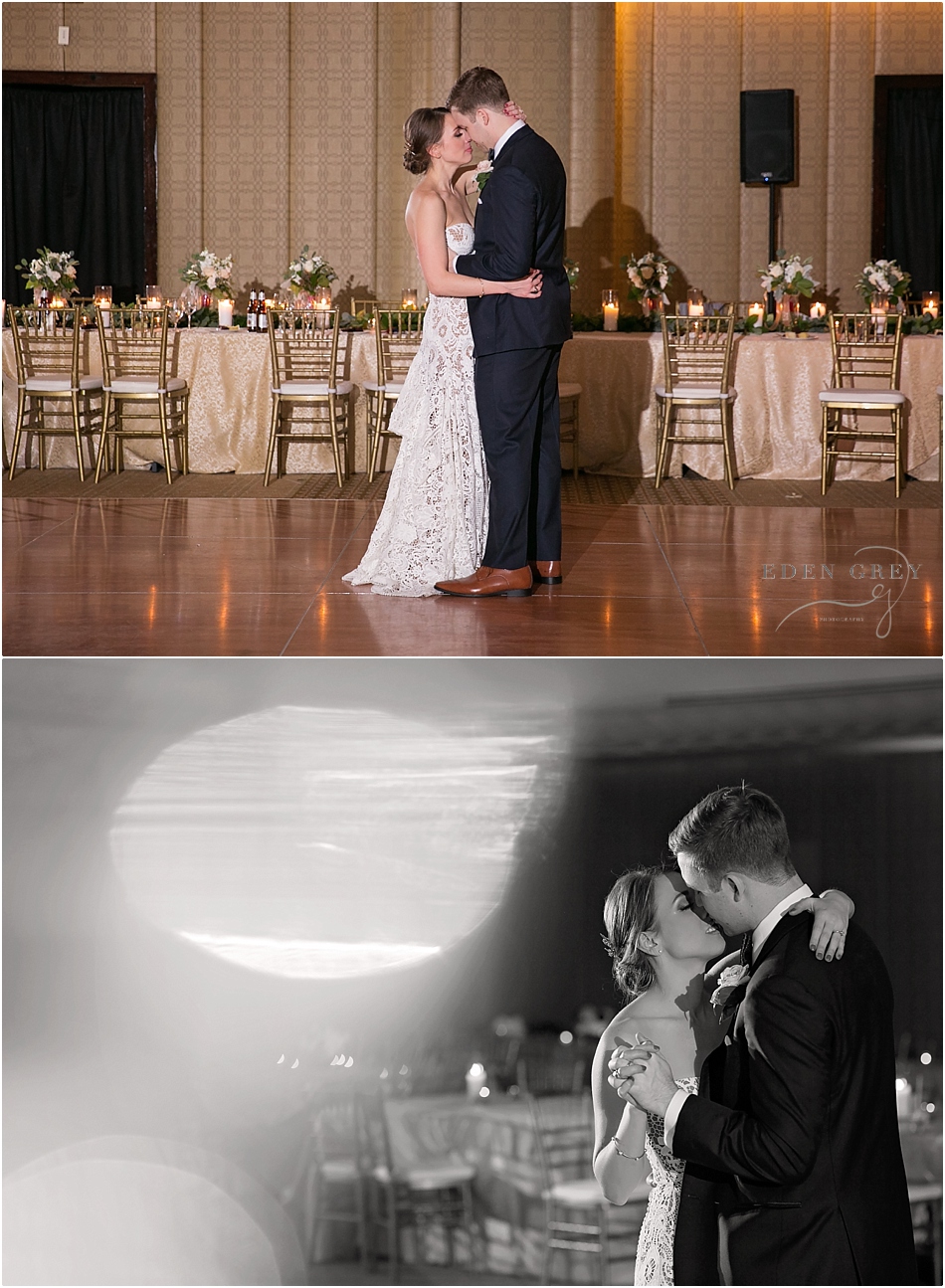 Private wedding dances at the end of the reception