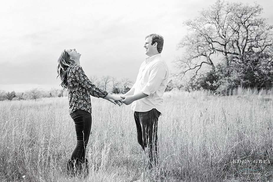 Candid Engagement Session in Round Top