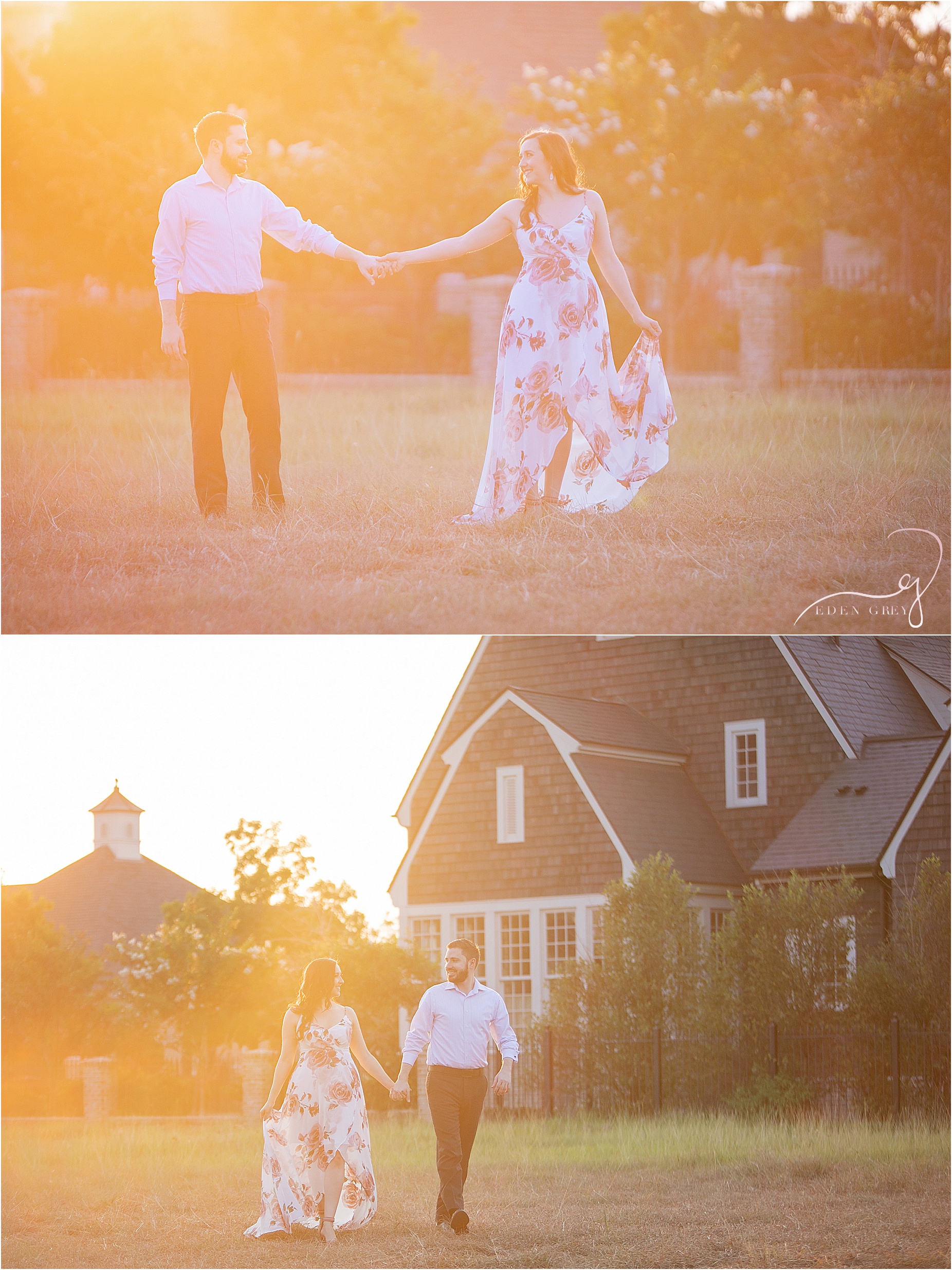 Sunset Engagement Pictures Houston