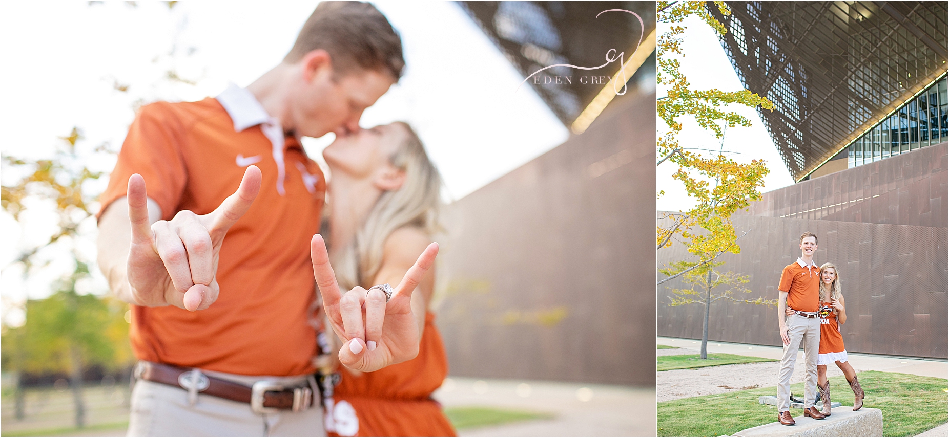 UT engagement session in Dallas